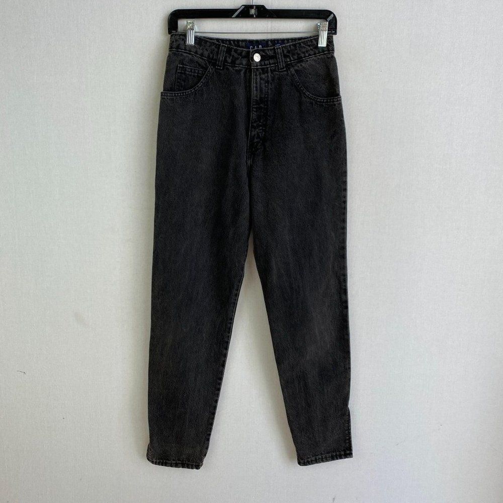 GAP Black High Waisted Tapered Leg Jean